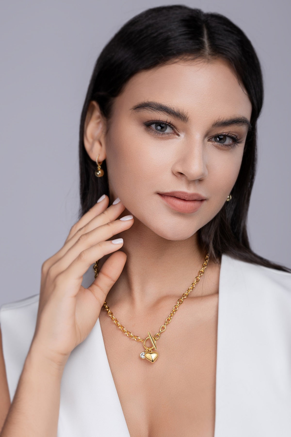 1 Carat Moissanite Gold Plated Sterling Silver Necklace