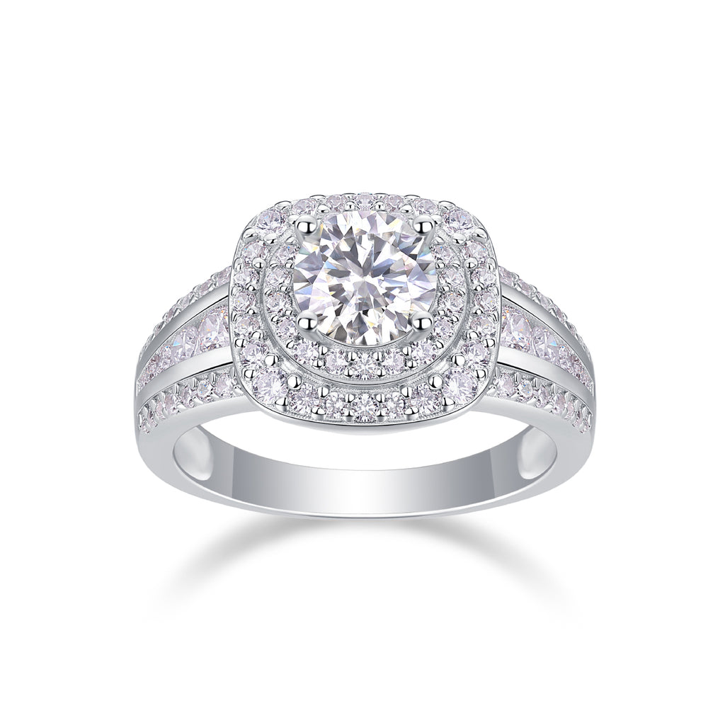1 Carat Moissanite Crown Ring - S925 Sterling Silver