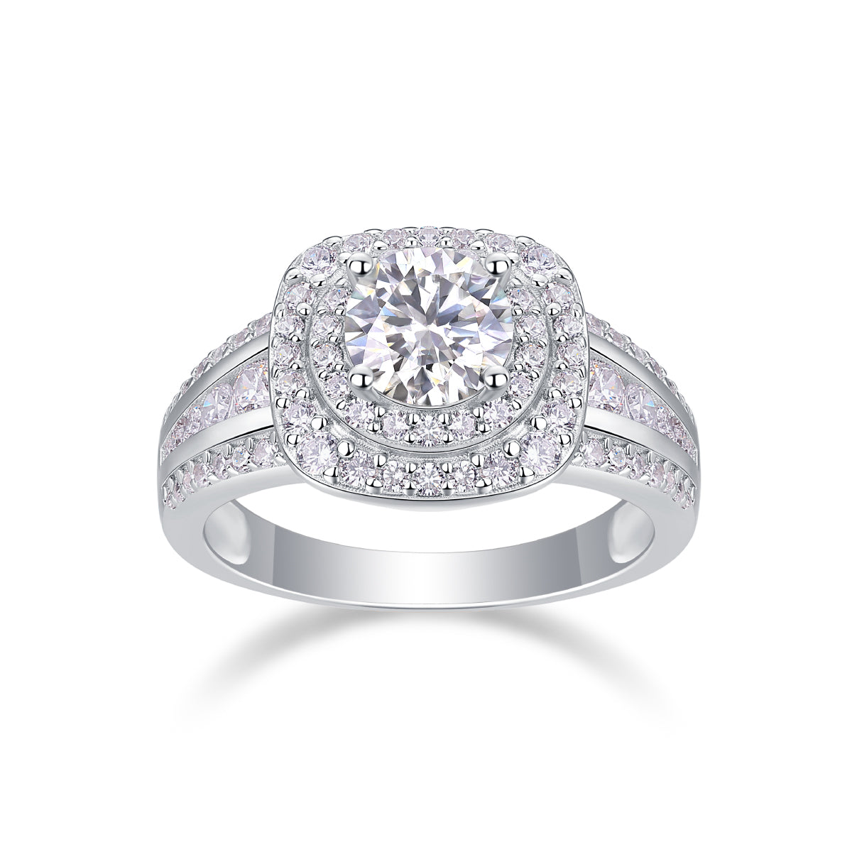 1 Carat Moissanite Crown Ring - S925 Sterling Silver