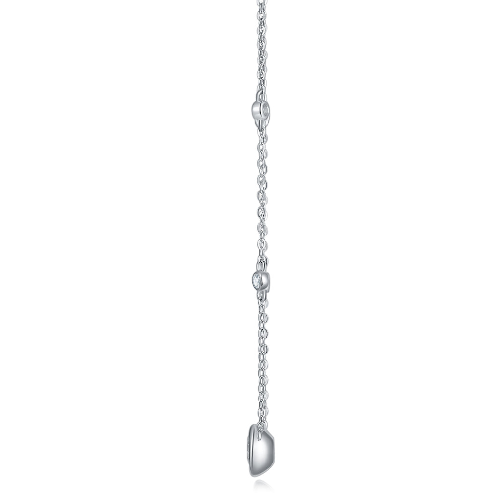 1 Carat Moissanite Necklace - S925 Sterling Silver Platinum-Plated with Chain