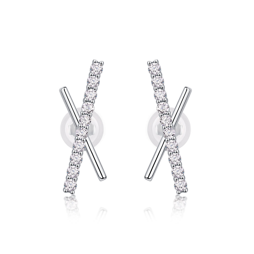 Moissanite Stud Earrings - 925 Sterling Silver