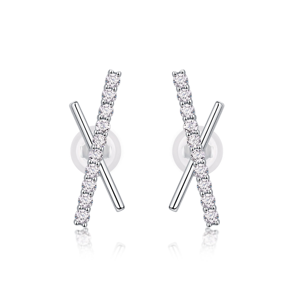 Moissanite Stud Earrings - 925 Sterling Silver