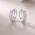 Woven Moissanite Stud Earrings – S925 Sterling Silver