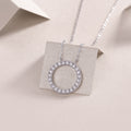 Moissanite Necklace - S925 Sterling Silver Platinum-Plated with Chain