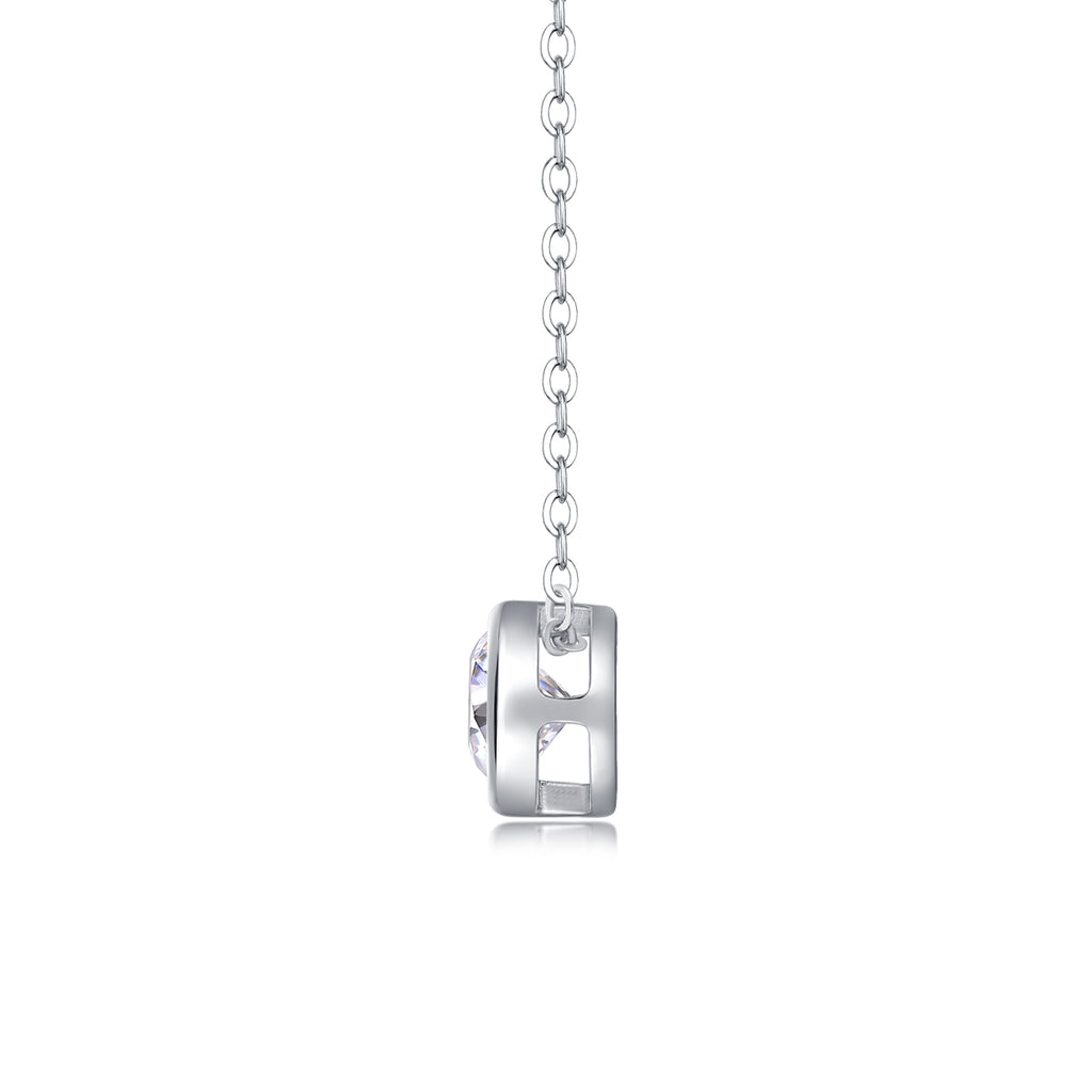 1 Carat Moissanite Necklace - S925 Sterling Silver with Chain