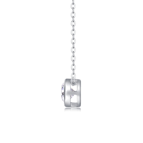 1 Carat Moissanite Necklace - S925 Sterling Silver with Chain