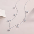 Star Love Moissanite Pendant Necklace - S925 Sterling Silver with Platinum Plating