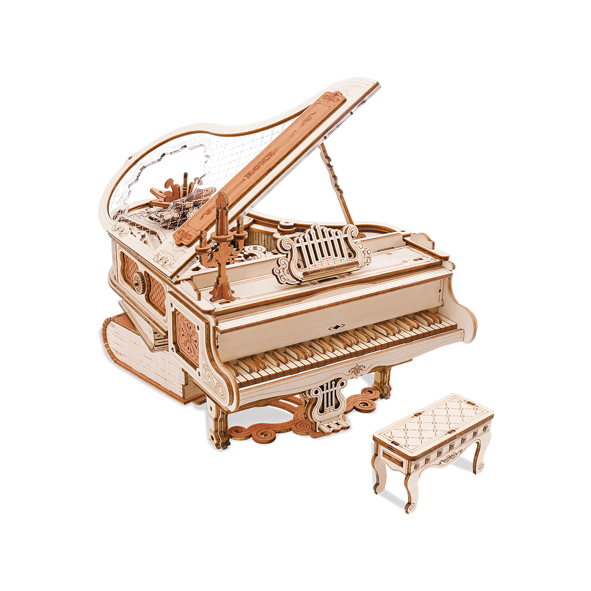 Self-Playing Piano Music Box - 3D Wooden Mechanical Puzzle
