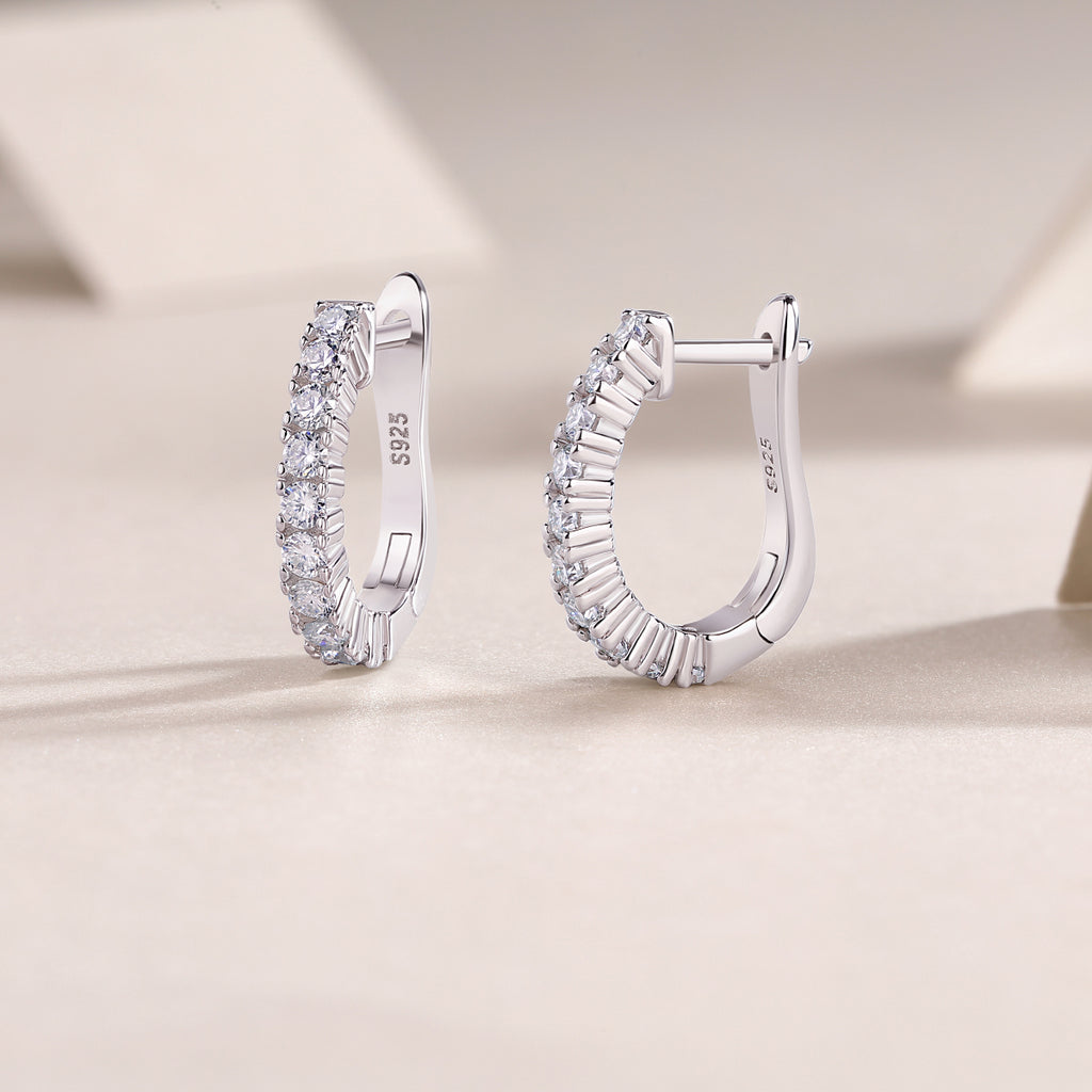Moissanite Diamond Stud Earrings – S925 Sterling Silver
