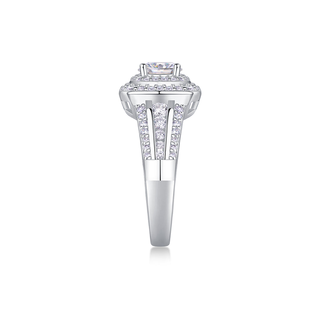 1 Carat Moissanite Crown Ring - S925 Sterling Silver