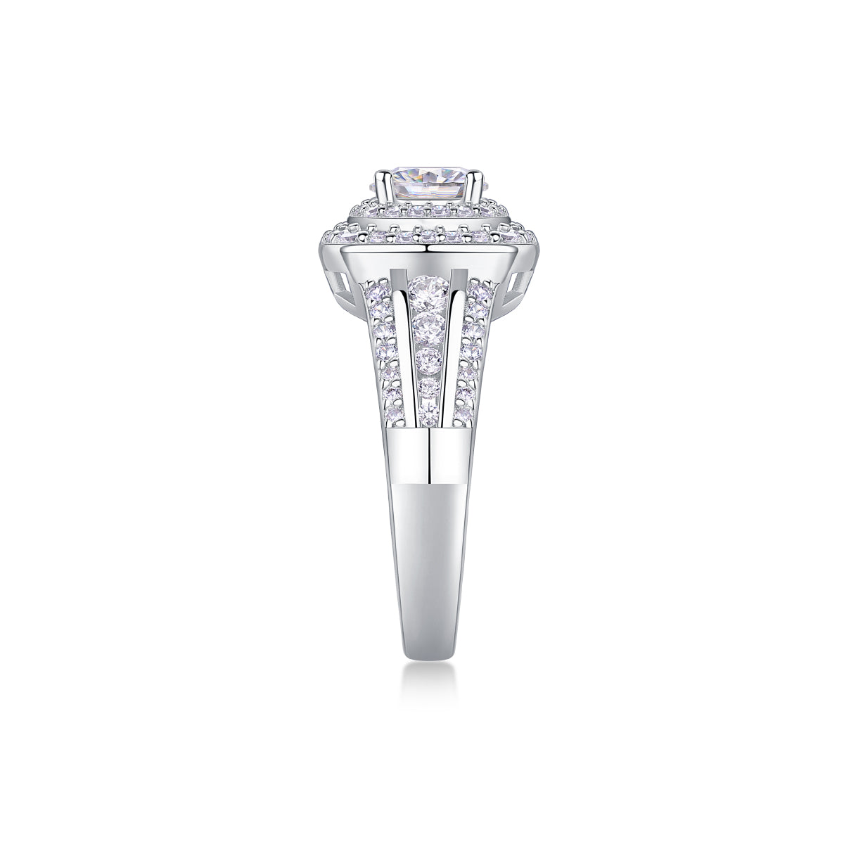 1 Carat Moissanite Crown Ring - S925 Sterling Silver