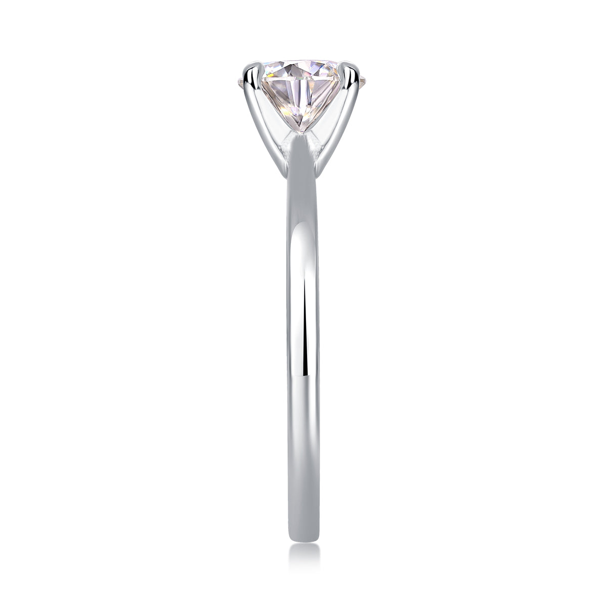 1 Carat Moissanite Solitaire Ring - Classic 4-Prong Setting