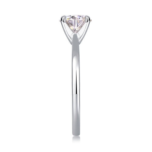 1 Carat Moissanite Solitaire Ring - Classic 4-Prong Setting