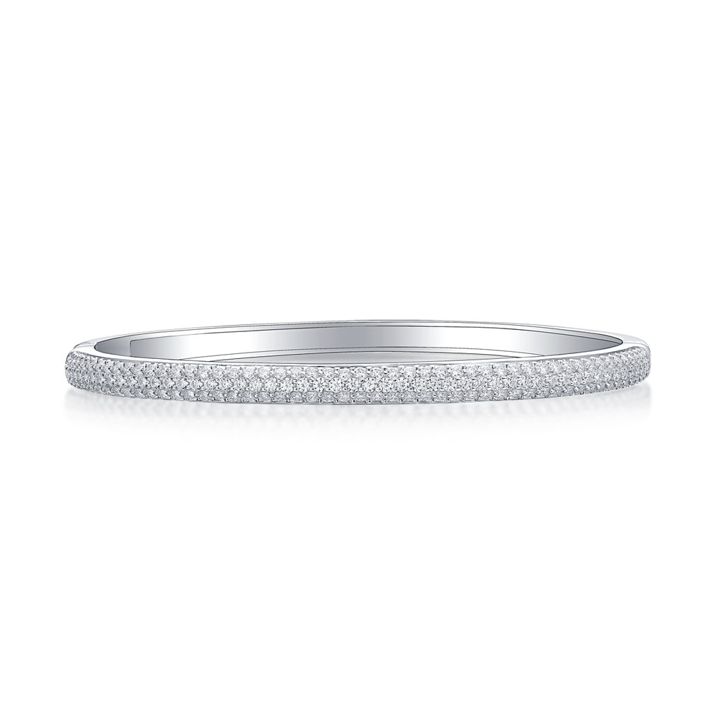 Moissanite Sterling Silver Bracelet - Luxury Tennis Style