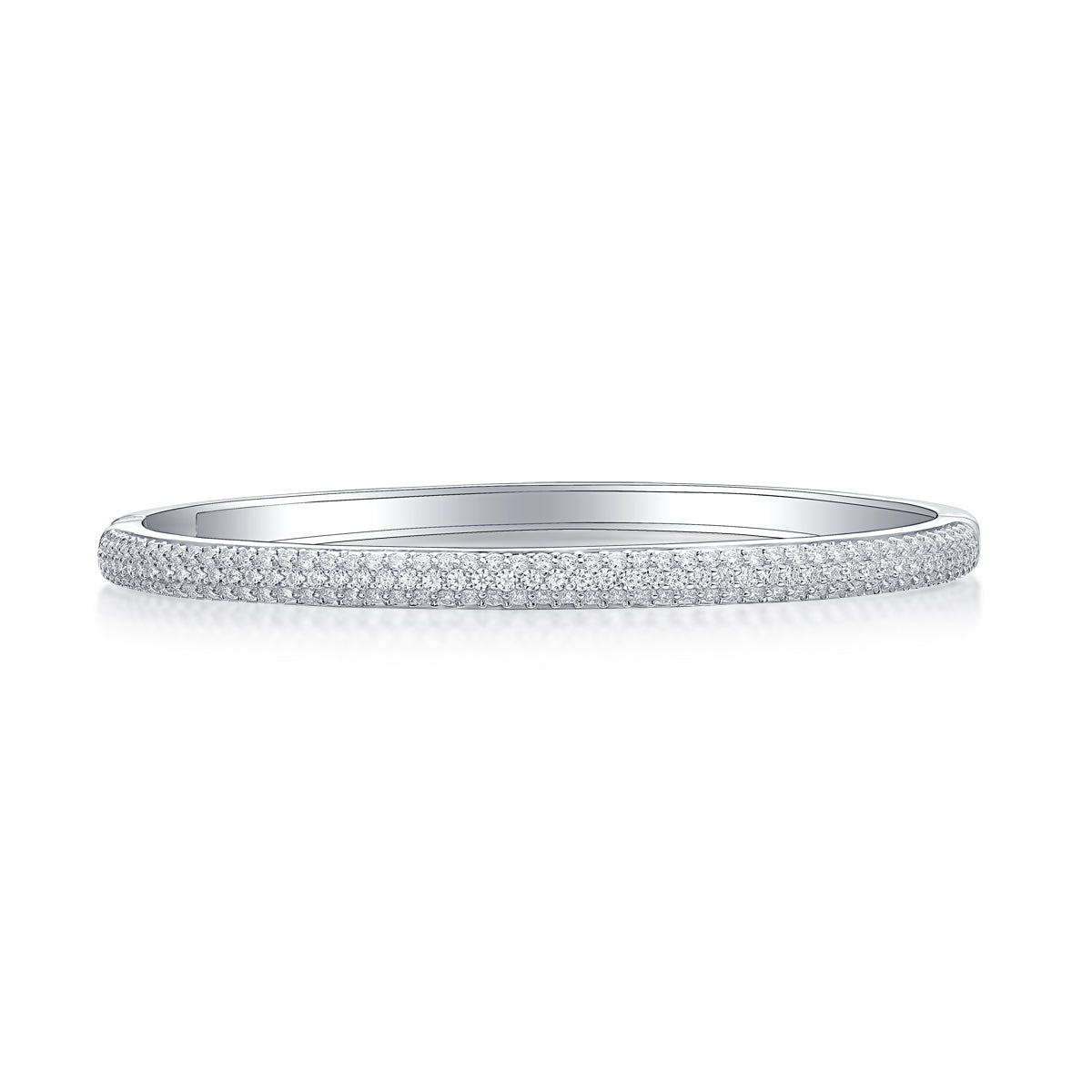 Moissanite Sterling Silver Bracelet - Luxury Tennis Style