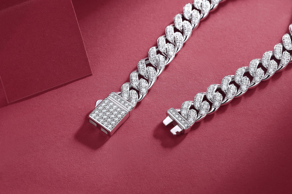 Luxury Moissanite Sterling Silver Bracelet