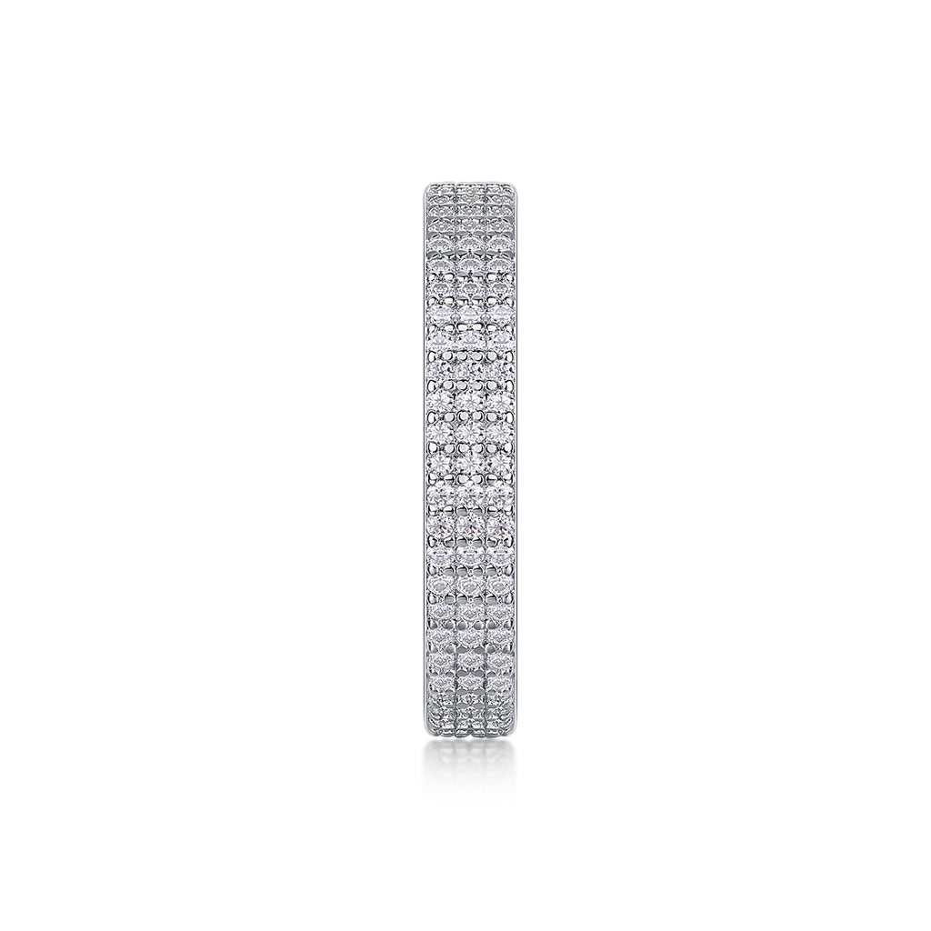 Moissanite Platinum-Plated Ring – S925 Sterling Silver