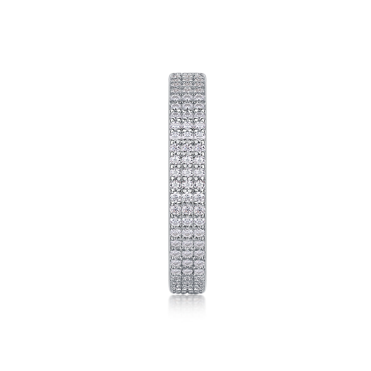 Moissanite Platinum-Plated Ring – S925 Sterling Silver