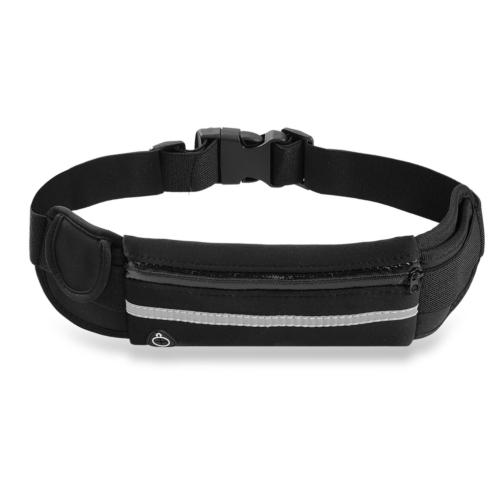 Waterproof Running Belt with 3 Pockets - Adjustable Waist Pack