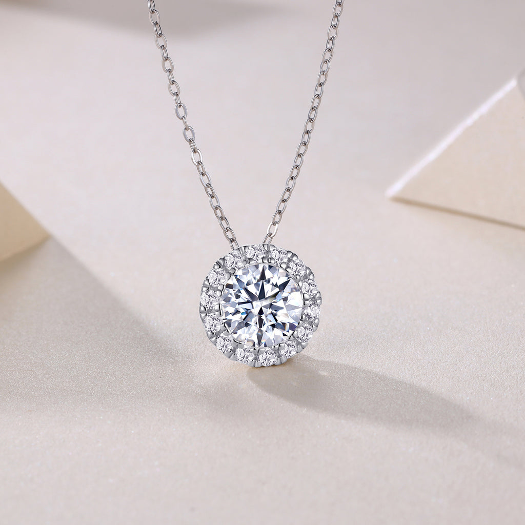 2CT Moissanite Starry Night Pendant Necklace