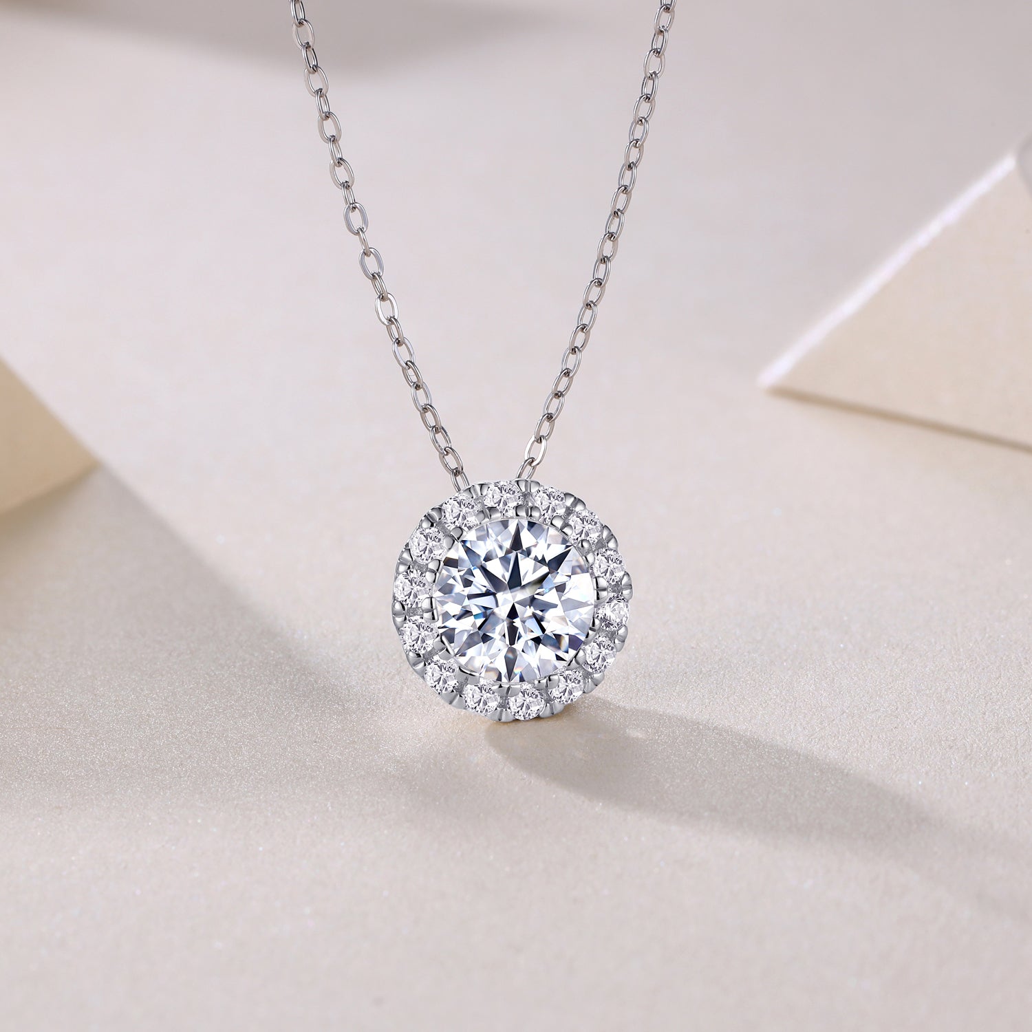 2CT Moissanite Starry Night Pendant Necklace