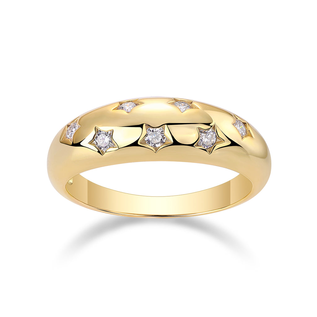 Moissanite Ring - 925 Sterling Silver