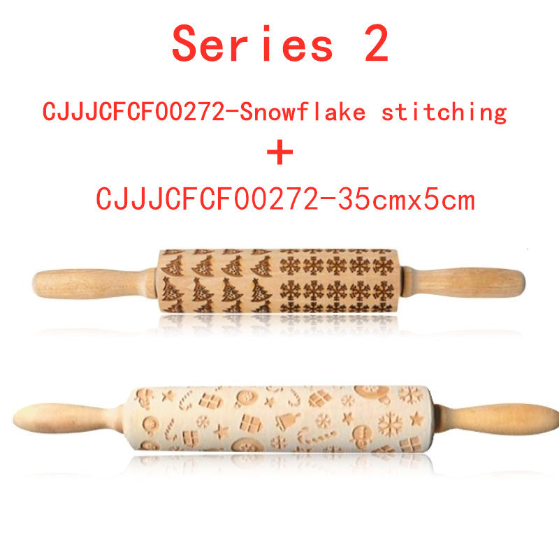 Embossed Holiday Rolling Pin - Various Designs and Sizes