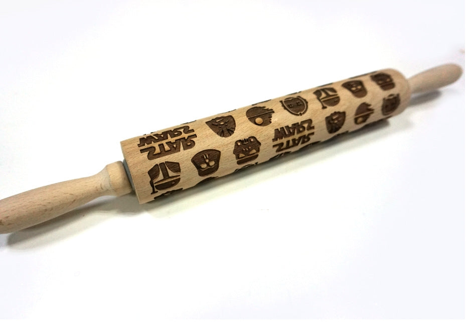 Embossed Holiday Rolling Pin - Various Designs and Sizes