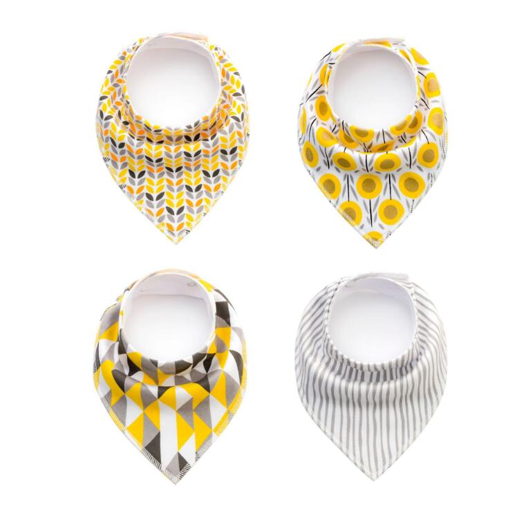 4pcs Lot Burp Bibs Cloth Cotton Bandana