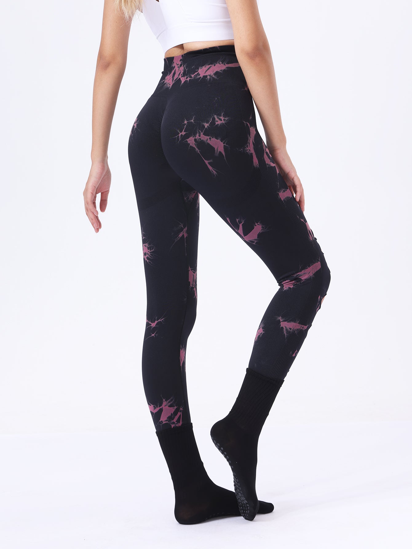 High-Waisted Butt Lift Leggings - Tummy Control Tie Dye Yoga Pants