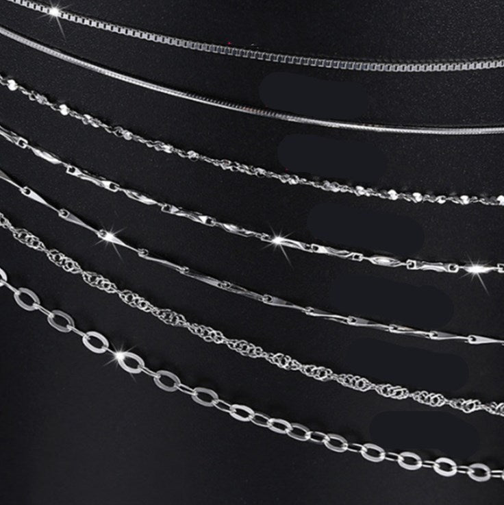S925 Sterling Silver Necklace - 8 Styles and 2 Sizes to Choose From