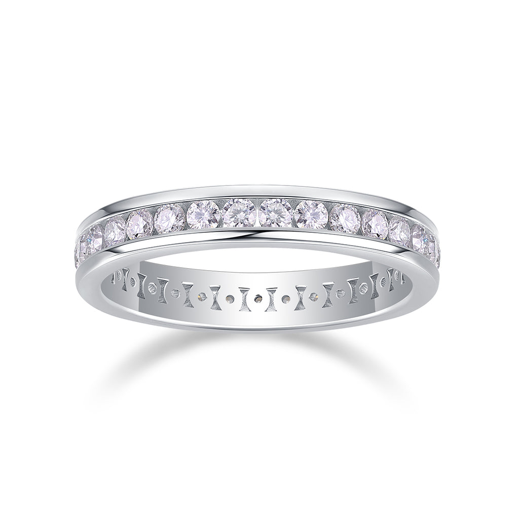 Moissanite Eternity Band - S925 Sterling Silver