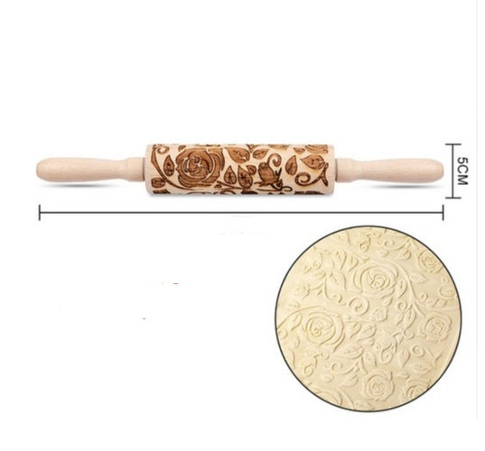 Embossed Holiday Rolling Pin - Various Designs and Sizes
