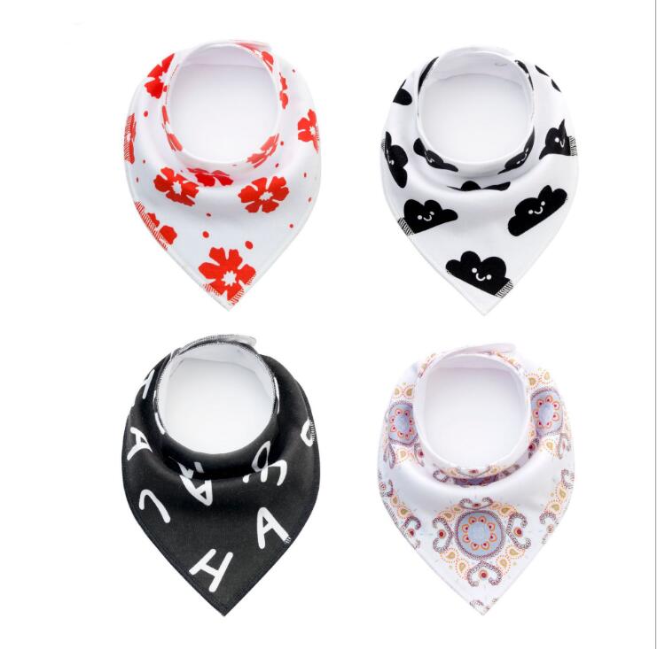 4pcs Lot Burp Bibs Cloth Cotton Bandana