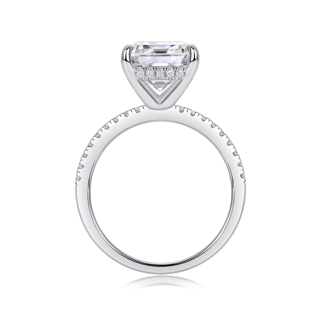 Emerald Cut Moissanite Ring - S925 Sterling Silver