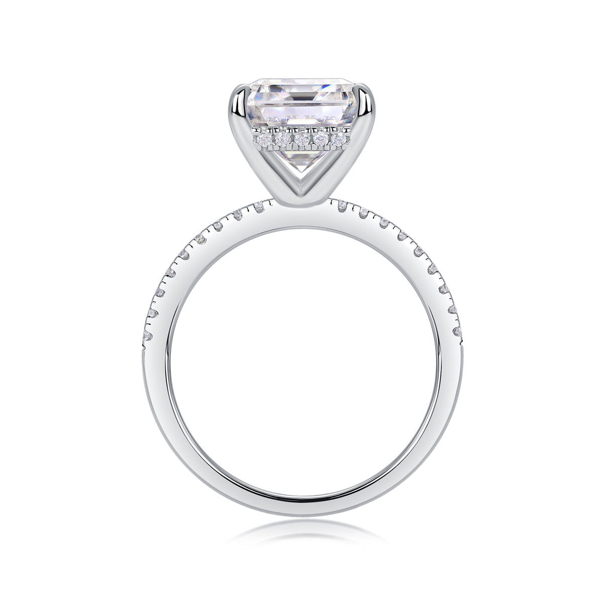 Emerald Cut Moissanite Ring - S925 Sterling Silver