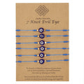 7-Knot Evil Eye Braided Adjustable Bracelet- Various Options