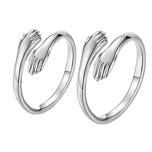 Alloy Simple Hands Hug Adjustable Ring
