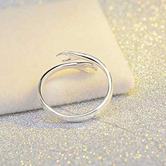Alloy Simple Hands Hug Adjustable Ring