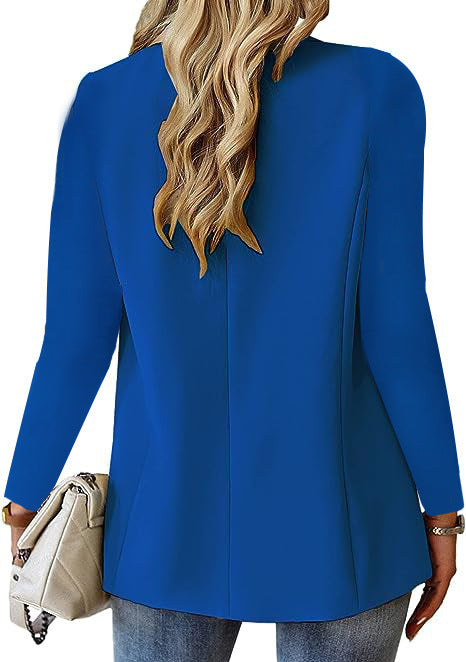 Women's Lapel Button Fashion Jacket