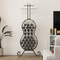 Cello-Shaped Wine Rack with Storage - Freestanding Baker's Rack