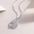 Moissanite Double Ring Pendant Necklace