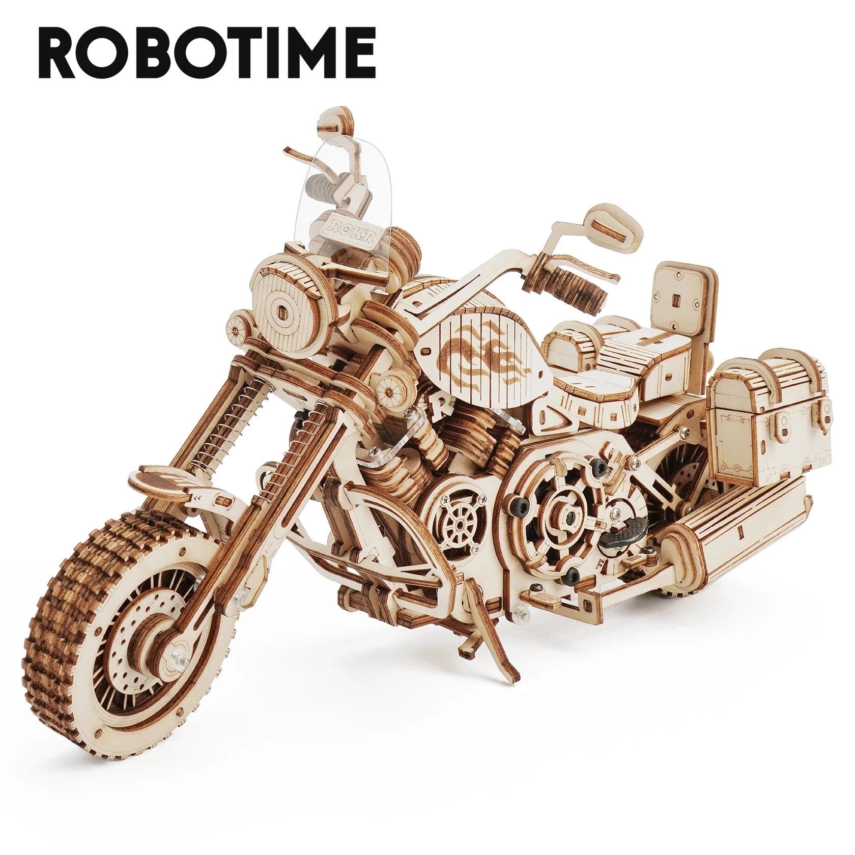 Robotime ROKR Cruiser Motorcycle - 420-Piece 3D Wooden Puzzle Model