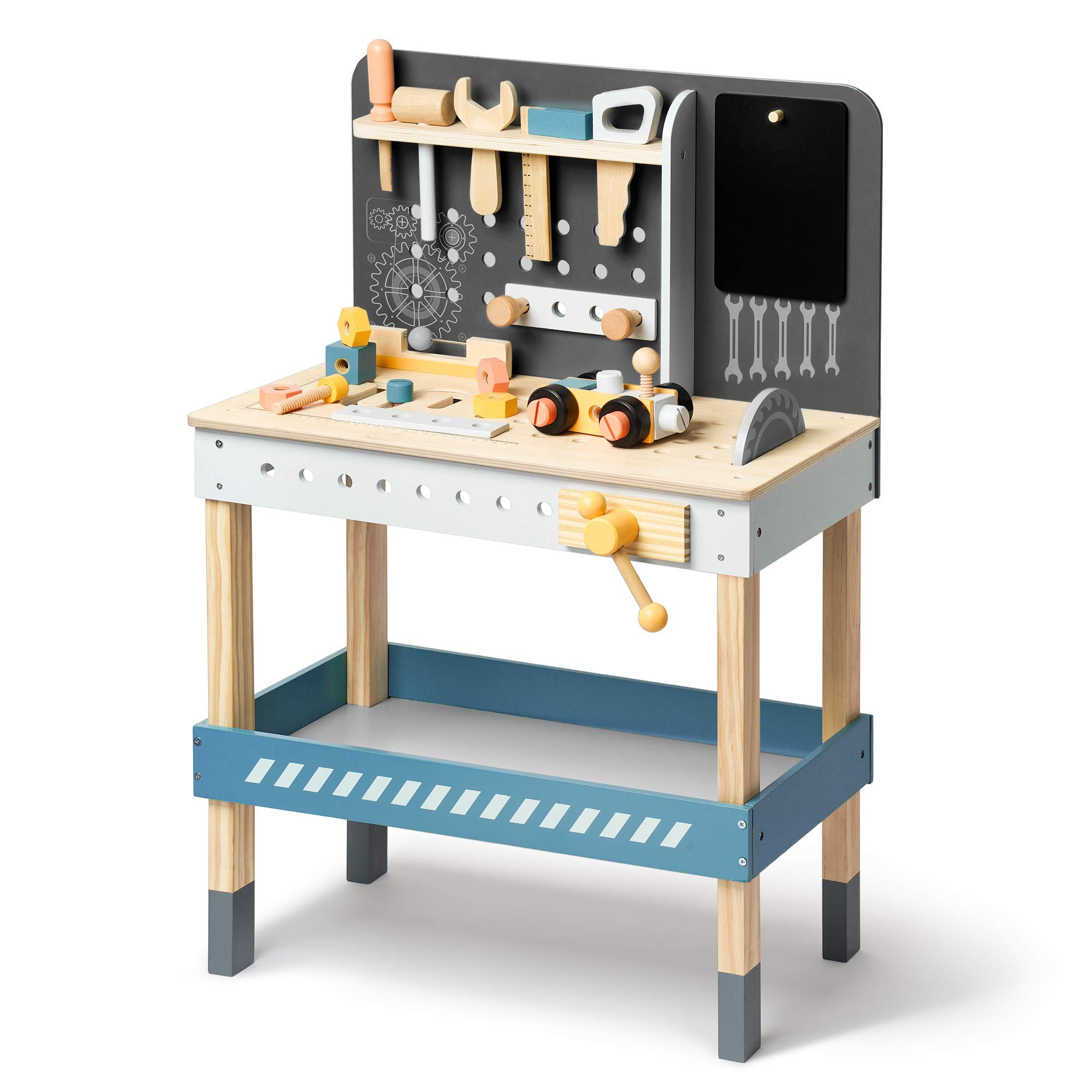 Wooden Tool Bench Workshop Playset for Kids