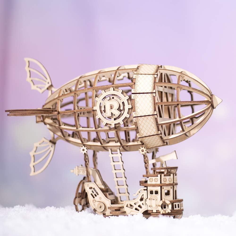 Steampunk Airship 3D Wooden Puzzle Model Kit