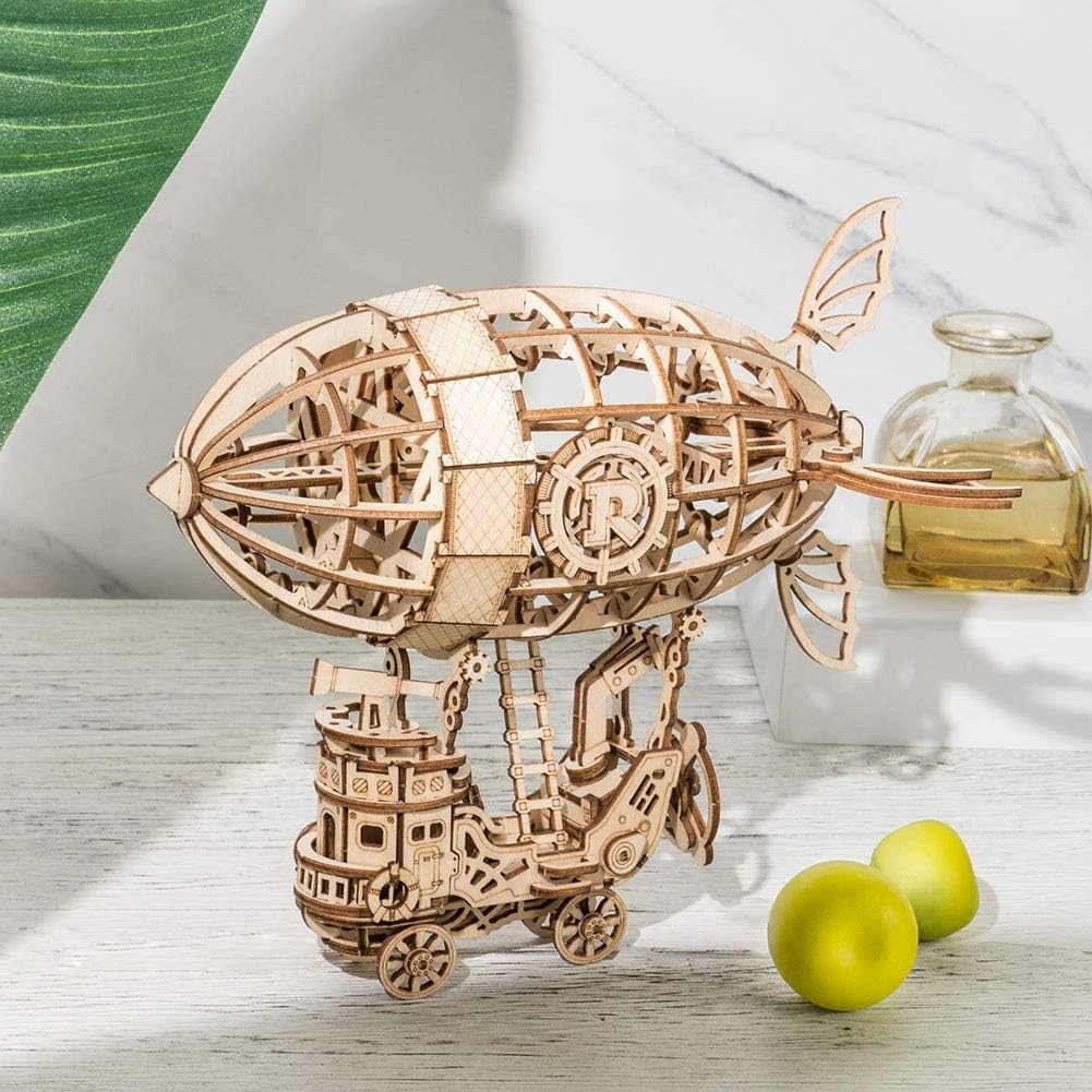 Steampunk Airship 3D Wooden Puzzle Model Kit