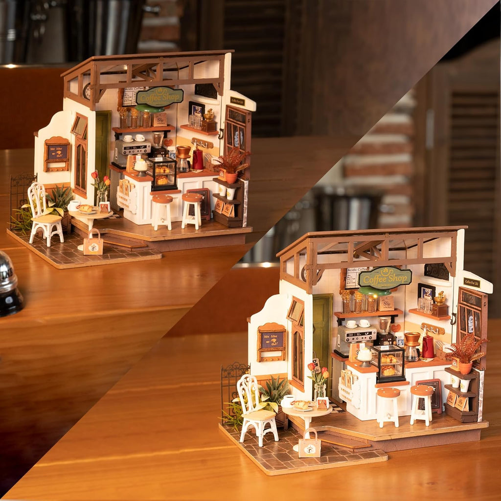 No.17 Café Miniature Dollhouse with LED Lights