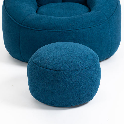 Bean Bag Sofa Chair, High Pressure Foam with Footrest