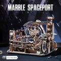Marble Spaceport 3D Wooden Puzzle with Electric Motor
