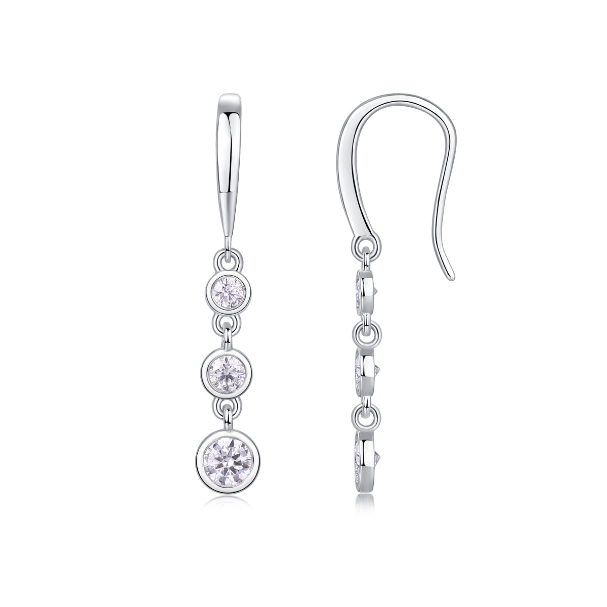 Multi-Stone Moissanite Earrings - S925 Sterling Silver